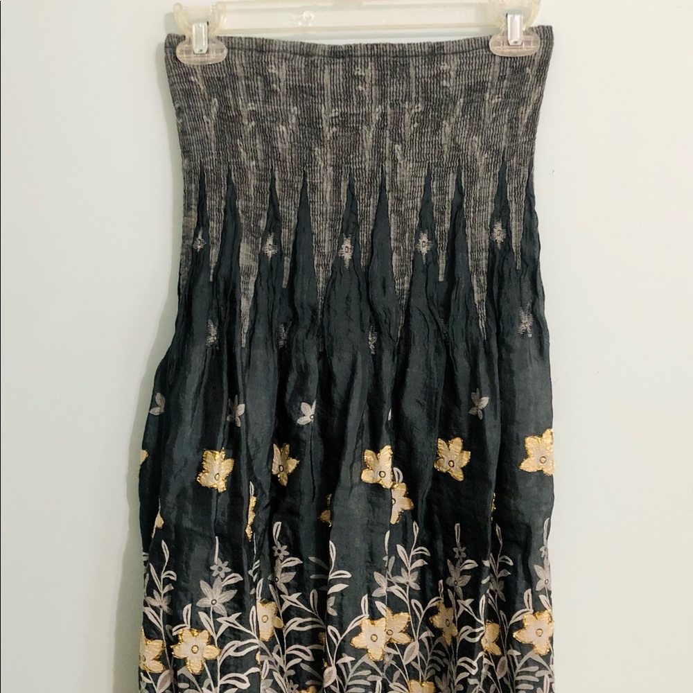 Strapless floral dress